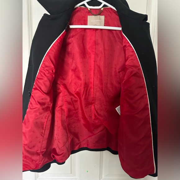 Banana Republic Navy Pea Coat, shell Cotton, lining polyester: pit to pit 19” - Picture 4 of 10